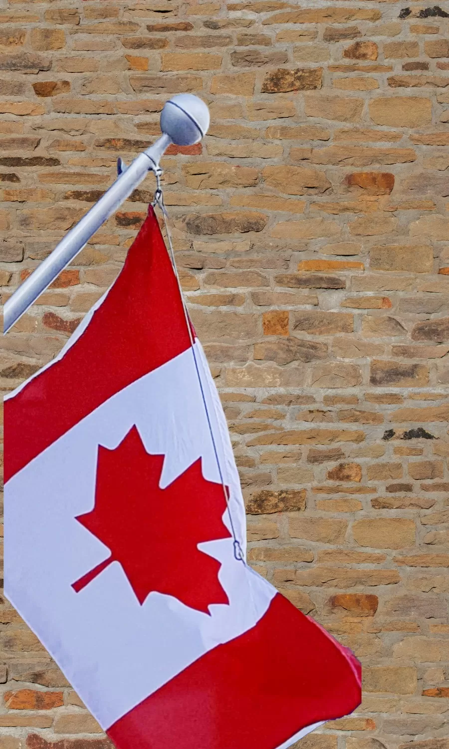 Tige anti-enroulement, Support mural 45 degrés, pour drapeau